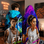 Personalized Graffiti Style Sport Photo Soft Hooded Blanket with Name and Number Daily Use Birthday Gift for Basketball Players Friends