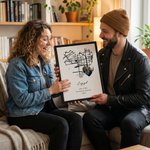 Stampe su tela personalizzate con foto di coppia su mappa a forma di cuore quadrata, con nome e testo – Decorazioni per la casa – Spedizione dagli Stati Uniti – Regalo di anniversario di matrimonio pe