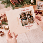 Gepersonaliseerde kerstkaart met 3-4 foto’s, tekst en titel – kerstcadeau voor familie en vrienden