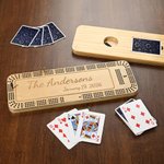 A Gift That Tells Your Family's Story - Personalized Engraved Text Cribbage Set for Game Lover
