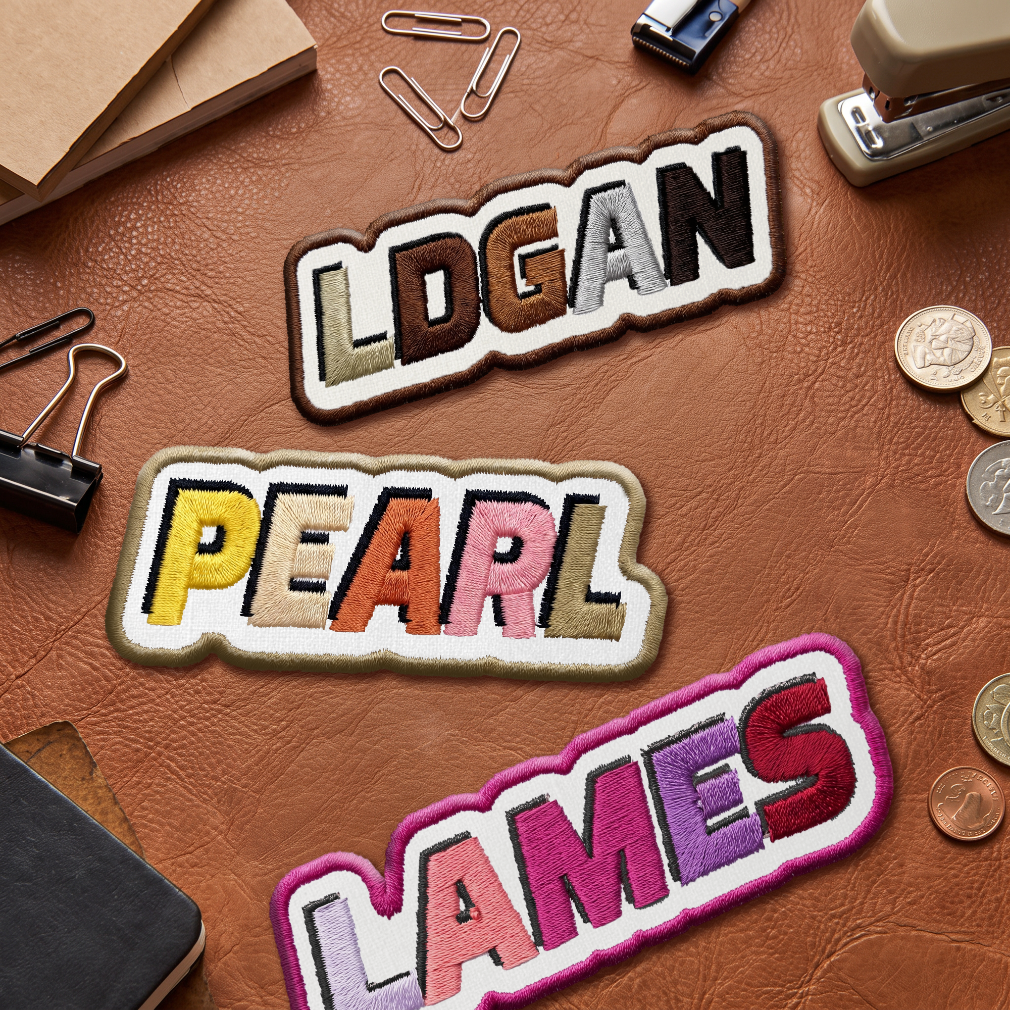 Personalisiertes, mehrfarbig besticktes Lesezeichen mit kontrastierendem Buchstaben-Design – ein Geburtstagsgeschenk für Buchliebhaber und Bücherwürmer