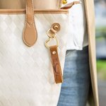 Personalized Retro Leather Birth Flower Keychain with Engraved Name Birthday Wedding Gift for Her