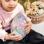 Gepersonaliseerd, schattig paasei in de vorm van een paashaas, te vullen, in jumboformaat, met naam – voor in de paasmand, feestgeschenkjes, paasgeschenk voor kinderen