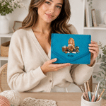 Personalised Cartoon Knitted Character Foldable Crochet Hook Organiser with Name Knitting Accessories Birthday Gift for Knitting Lover Gran