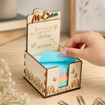 Personalized Big Heart Little Minds Flower Butterfly Sticky Note Holder with Title and Name Back to School Teacher's Gift for Teachers Educators