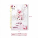 Personalizada Mariposa Floral 2026-2028 Espiral Planificador Cuaderno con Nombre y Semanal Mensual Planificador Páginas Año Nuevo Cumpleaños Regalo para Familia Amigos