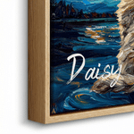 Photo personnalisée d'animal de compagnie dans le style de la peinture à l'huile – Reproductions sur toile « La Nuit étoilée » avec prénom – Décoration d'intérieur – Expédiée depuis les États-Unis – C
