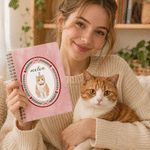 Personalised Cute Cartoon Pet Photo A5 Spiral Journal Notebook with Name Back to School Daily Use Birthday Gift for Pet Owner Lover Parent