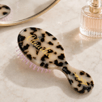 Personalized Gold-Foil Style Birth Flower Pearlescent  Air Cushion Comb with Name Daily Use Anniversary Birthday Gift for Women Girls