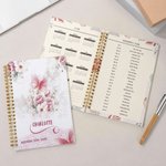 Personalizada Mariposa Floral 2026-2028 Espiral Planificador Cuaderno con Nombre y Semanal Mensual Planificador Páginas Año Nuevo Cumpleaños Regalo para Familia Amigos