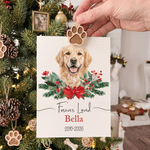 Biglietto di auguri personalizzato con ritratto ad acquerello del proprio animale domestico, con nome e anno: regalo commemorativo di Natale per gli amanti e i proprietari di animali domestici 4