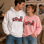 Personalized Embroidered Pet Photo Love Multicolor T-shirt Sweatshirt Hoodie Pet Party Birthday Gift for Pet Lovers