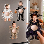 Personalized Squishy Belly Shockproof Acrylic Fridge Magnet with Name and Photo Home Decor Halloween Gift for Couple Friends
