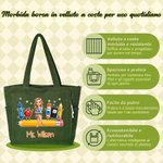 Borsa tote capiente personalizzata con insegnante animato 3D da foto e testo - Regalo di inizio anno per maestre ed educatori