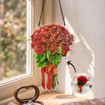 Personalized Wedding Bouquet Photo Stained Glass Effect Acrylic Suncatcher Ornament Home Decor Wedding Gift for Bride Newlywed