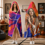 Personalized Graffiti Style Sport Photo Soft Hooded Blanket with Name and Number Daily Use Birthday Gift for Basketball Players Friends