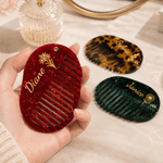 Personalized Birth Flower Durable Hair Comb with Name and Mirror Daily Use Travel Birthday Anniversary Gift for Women Friends