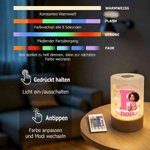 Personalisiertes Nachtlicht mit 3D-Cartoon-Figurenmotiv | mit Initiale und Namen | Schlafzimmerdeko | Geburtstagsgeschenk für Jungen und Mädchen