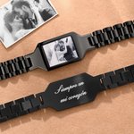 Pulsera personalizada con foto termosensible y texto grabado regalo de cumpleaños y Día del Padre para papá y hermano