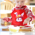 Personalized Cute Easter Bunny Adjustable Kid Apron Chef Hat Set with Pocket and Name Kitchen Use Easter Birthday Gift for Kids