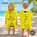 Personalised Cute Marsupilami Soft Quick Dry Hooded Beach Towel with Name Beach Holiday Gift for Kids | Callie × Marsupilami®