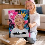 Personalised Graffiti-Style Oil Painting Photo Canvas Prints Home Decor Ship from USA Housewarming Birthday Gift for Family Friends