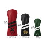 Personalised Embroidered Monogram Waterproof Double Lined PU Leather Golf Head Cover with Name and Initials Birthday Club Gift for Golf Lovers