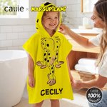 Personalised Cute Marsupilami Soft Quick Dry Hooded Beach Towel with Name Beach Holiday Gift for Kids | Callie × Marsupilami®