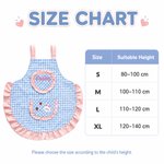 Personalized Multicolor Plaid Ruffle‑Trim 100% Cotton Apron with Name and Pocket Back to School Birthday Gift for Kids Girls