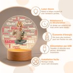 Veilleuse LED en acrylique personnalisée avec nom et photo - Style personnage de dessin animé - Cadeau d'anniversaire pour enfant