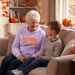 Personalized Grandma Spooky Spider Web T-shirt Sweatshirt Hoodie with Names and Title Daily Wear Halloween Gift for Mom Grandma Family