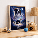 Personalized Pet Photo Starry Night Large Canvas Prints with Name and Text Home Decor Ship from USA Housewarming Memorial Gift for Pet Owners Lovers