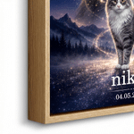 Personalized Pet Photo Starry Night Large Canvas Prints with Name and Text Home Decor Ship from USA Housewarming Memorial Gift for Pet Owners Lovers