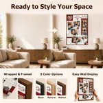 Personalized 12 Photos Collage Canvas Prints with Title Home Decor Valentine's Day Wedding Anniversary Gift for Couple