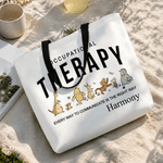 Personalized Cute Classic Winnie the Pooh Large Capacity Tote Bag with Name Daily Use Birthday Gifts for Occupational Therapists Teachers