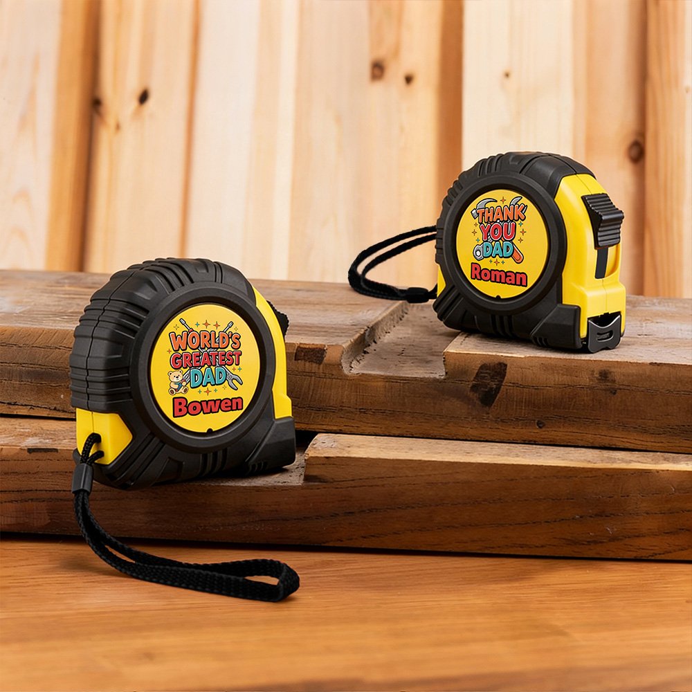 Personalised Best Dad Tape Measure with Name Father's Day Birthday Gift for Dad Grandad 5