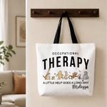 Personalized Cute Classic Winnie the Pooh Large Capacity Tote Bag with Name Daily Use Birthday Gifts for Occupational Therapists Teachers