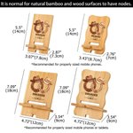 Personalized Retro Style Cowboy Hat Horseshoe Bamboo Phone Stand with Couple Names Text and Date Daily Use Birthday Anniversary Gift for Couple