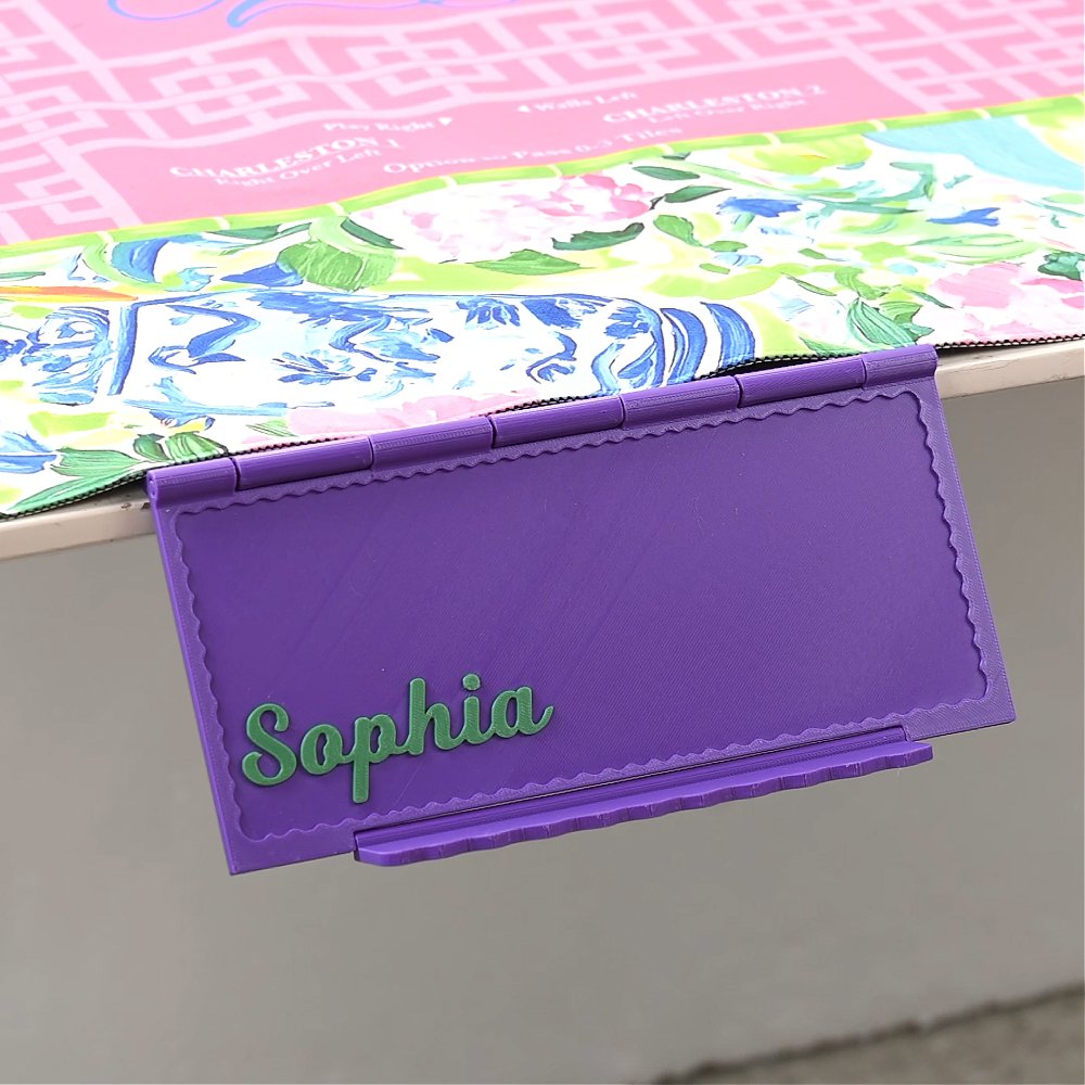 Personalised 3D Printed Multicolour Foldable Table Mahjong Card Holder with Name Game Night Club Gift for Mahjong Lovers 4