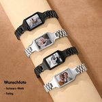 Personalisiertes Herren Armband mit Gravur & verstecktem Foto | durch Wärme aktivierbar | Vatertag, Geburtstag & Jahrestag Geschenk für Männer