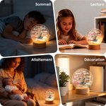 Veilleuse LED en acrylique personnalisée avec nom et photo - Style personnage de dessin animé - Cadeau d'anniversaire pour enfant