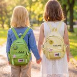 Personalised Flower Star Felt Design Waterproof Nylon Backpack with Name Back to School Birthday Gift for Kids Students