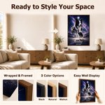 Personalized Pet Photo Starry Night Large Canvas Prints with Name and Text Home Decor Ship from USA Housewarming Memorial Gift for Pet Owners Lovers