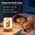 Personalized 3D-Effect Artwork Photo Rechargeable Dimmable Touch Control Night Light with Text Nursery Decor Birthday Gift for Boys Girls