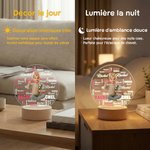 Veilleuse LED en acrylique personnalisée avec nom et photo - Style personnage de dessin animé - Cadeau d'anniversaire pour enfant