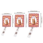 Carrete para tarjetas de identificación personalizado con foto de mascota en acuarela de estilo vintage y nombre: regalo para el Día de la Enfermería, de uso diario, para profesionales sanitarios y am 11