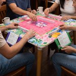 Personalized 3D Printed Foldable Mahjong Card Holder for Table with Name Mahjong Game Night Gift for Mahjong Lovers