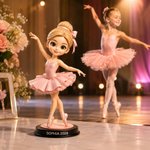Personalised 3D Photo Dancer Figurine with Text and Wooden Base Bedroom Decor Birthday Gift for Child Dancer Beginner Woman