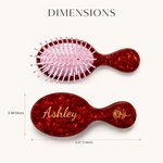 Personalized Gold-Foil Style Birth Flower Pearlescent  Air Cushion Comb with Name Daily Use Anniversary Birthday Gift for Women Girls