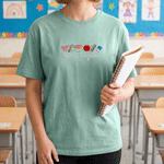 Gepersonaliseerde, schattige schoolspullen: T-shirt, sweatshirt en hoodie voor leraren met geborduurde naam – een bedankcadeau voor onderwijzers